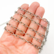 Silver Hammered Cable Chain
